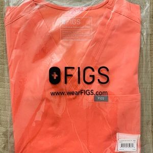 Figs scrubs- Hot Coral